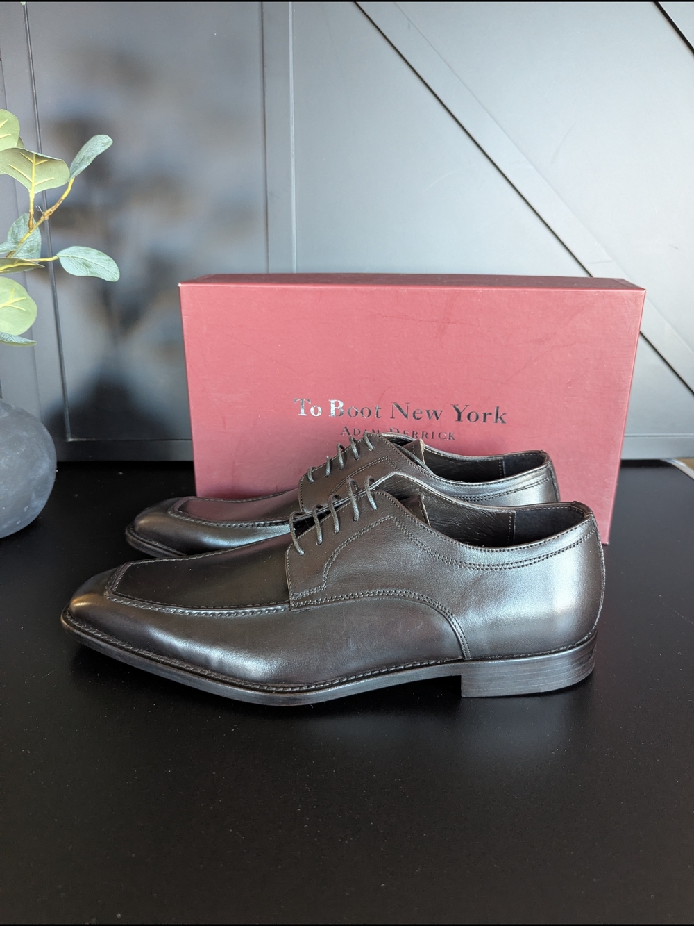 To Boot Men’s Dark Brown Leather Dress Shoes